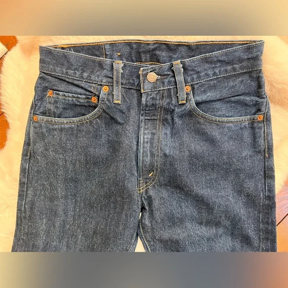 LEVIS VINTAGE CLOTHING- 505-0217 *31x 34- pls read below- rare RED LINE BIG E. - Picture 3 of 16